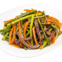 Стрелки чеснока с говядиной / Малая порция